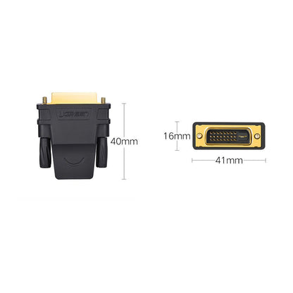 UGREEN DVI 24+1 Male to HDMI Female Bi-directional Adapter 1080P FHD Gold-plated Connector for TV Projector Monitor PC | 20124