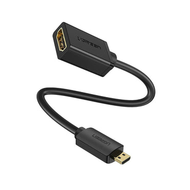 UGREEN HD 1080P 4K Micro HDMI Male to HDMI Female High Speed Cable Adapter with 3D Support and Ethernet Audio Return | 20134