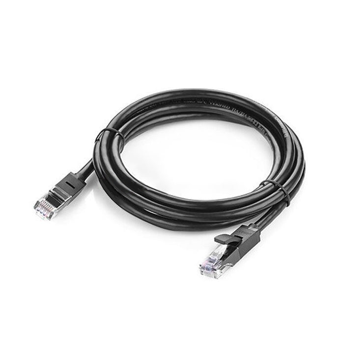 UGREEN CAT6 U/UTP RJ45 Ethernet LAN Network  Gold-Plated Cable with 1000Mbps Data Transfer Speed, 26AWG, 500MHz Bandwidth, 8-Core Twisted Pair for PC, Computer, Printer, Router, Game Consoles - Black (0.5 Meter, 1.5 Meters)