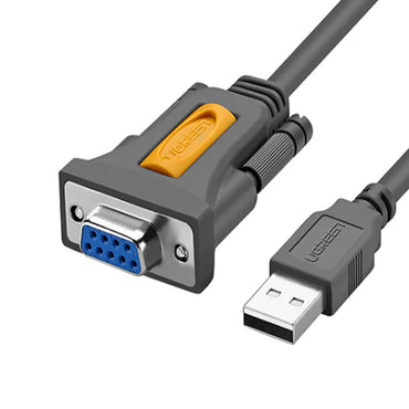 UGREEN USB 2.0 Male to DB9 RS-232 Female Adapter Cable 1.5 Meters with 1Mbps Transfer Speed Plug and Play for PC, Router, Scanners, Barcode (1.5M) | 20201
