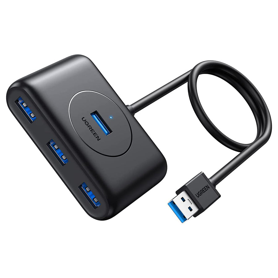 UGREEN 4-in-1 USB 3.0 Port Hub 5Gbps Data Transfer Adapter for PC, Laptop, External Hard Drive, Flash Drives, Keyboard - 0.5 Meter | 20290