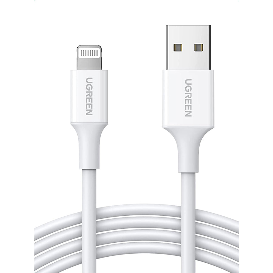 UGREEN Nickel Plated Lightning Cable, MFi,1m (white)