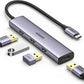 [CLEARANCE] UGREEN 5Gbps USB-C to 4-Port Aluminum USB 3.0 Hub with High Speed Transfer Plug and Play for Flash Drive, Mouse, Keyboards, Laptops | 20841