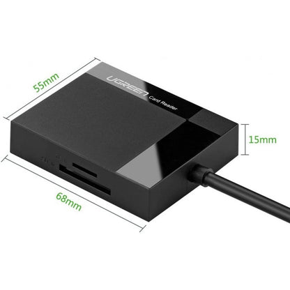 UGREEN 4-in-1 USB 3.0 SD/TF Card Reader with MS and CF Card Slots, GL3223 Smart Chip and 5Gbps Transfer Speed | 30333
