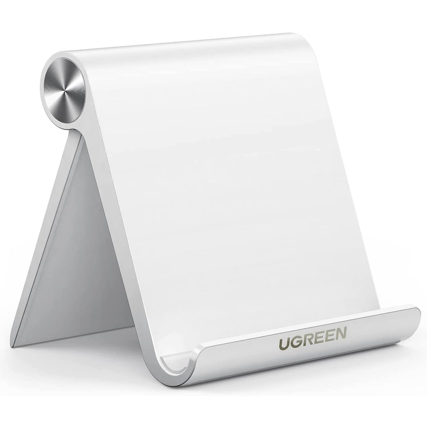 UGREEN Multi-Angle Adjustable Phone Tablet Holder Foldable Desk Stand for 4" to 11" Devices (White, Black)