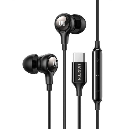 UGREEN Wired In-Ear Earphones 3.5mm/Type C/Lightning Connector with Microphone, Noise Isolation, Sensitive Wire Control for Smartphones, Tablets, Laptop | 30631, 30637, 30638