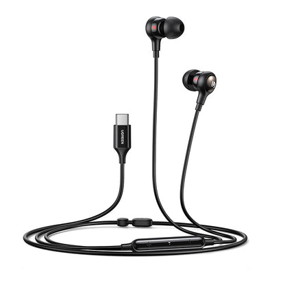 UGREEN Wired In-Ear Earphones 3.5mm/Type C/Lightning Connector with Microphone, Noise Isolation, Sensitive Wire Control for Smartphones, Tablets, Laptop | 30631, 30637, 30638