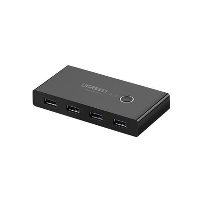 [CLEARANCE] UGREEN 2-In / 4-Out Adapter with 4 USB-Port Switchers with One Button Switch and LED Indicator for Computer Peripherals (USB 3.0) | 20768