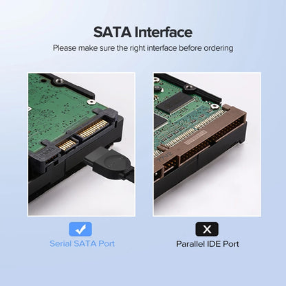 [CLEARANCE] UGREEN SATA Cable 3.0 to Hard Disk Drive HDD SSD ODD 6Gbps High-Speed Data Plug Cord (Angled) | 30797