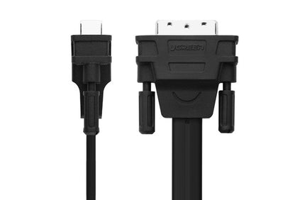 [CLEARANCE] UGREEN DVI-D (24+1) Male to VGA Female Converter with Micro USB 1080P 60Hz HD for Laptop, Desktop, Monitor, Projector (0.3M) | 40259 |