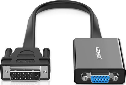 [CLEARANCE] UGREEN DVI-D (24+1) Male to VGA Female Converter with Micro USB 1080P 60Hz HD for Laptop, Desktop, Monitor, Projector (0.3M) | 40259 |