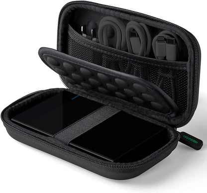 [CLEARANCE] UGREEN Hard Drive Case Double EVA Foam Layer Shockproof Casing Storage Bag for 2.5 Inches (Black) External HDD | 40707 |