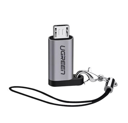 UGREEN USB-C Female to Micro USB Male Adapter 2.4A Fast Charging 480Mbps Transfer Data for Smartphones and Tablets (Gray) | 50590 |