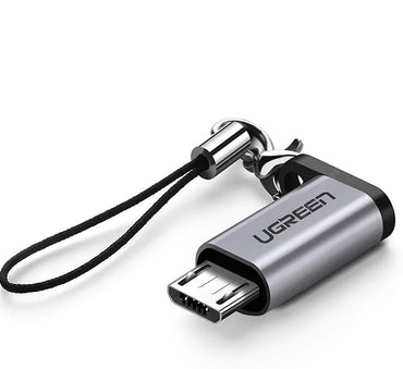 UGREEN USB-C Female to Micro USB Male Adapter 2.4A Fast Charging 480Mbps Transfer Data for Smartphones and Tablets (Gray) | 50590 |