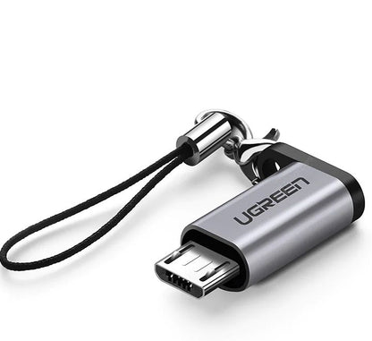 UGREEN USB-C Female to Micro USB Male Adapter 2.4A Fast Charging 480Mbps Transfer Data for Smartphones and Tablets (Gray) | 50590 |