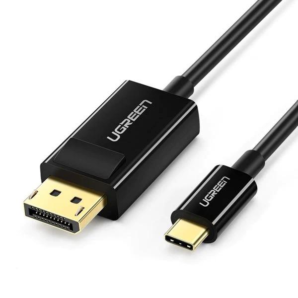 UGREEN 4K 30Hz USB-C Male to DisplayPort DP Male to Male Audio / Video Cable for PC Laptops and TV Monitor Display (1.5M) (White, Black) | 40420, 50994