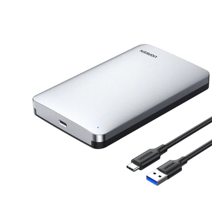 [CLEARANCE] UGREEN 6TB USB 3.0 to C Cable 3.1 Gen 2 External Hard Drive Enclosure 2.5 Inches SATA III Aluminum Case with UASP Support, 6Gbps Transfer Speed for PC, TV, PS4, Router
