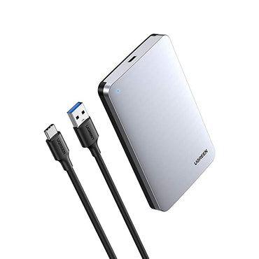 [CLEARANCE] UGREEN 6TB USB 3.0 to C Cable 3.1 Gen 2 External Hard Drive Enclosure 2.5 Inches SATA III Aluminum Case with UASP Support, 6Gbps Transfer Speed for PC, TV, PS4, Router