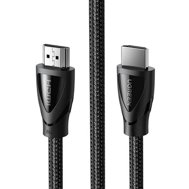 UGREEN 8K 60Hz FUHD HDMI 2.1 Male to Male 3-Meters Cotton-Braided Video Cable 48Gbps High Speed Supports 3D Display for TV, Monitors, PC, Laptop | 80404