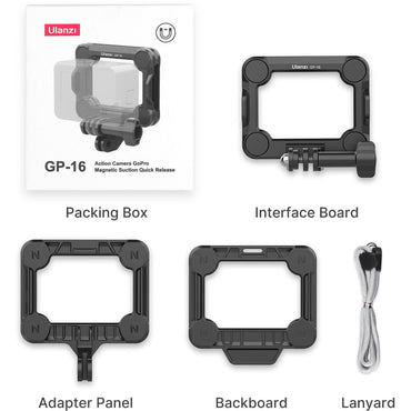 Ulanzi GP-16 Magnetic Action Camera Bracket for GoPro Hero 8 / 9 / 10 with Quick Release Mount