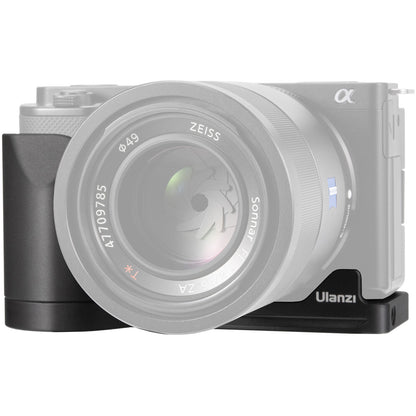 Ulanzi R095 Aluminum Camera L Bracket Tripod Head for Sony ZV-E10 with Quick Release Plate, Cold Shoe Mount (Black, White)