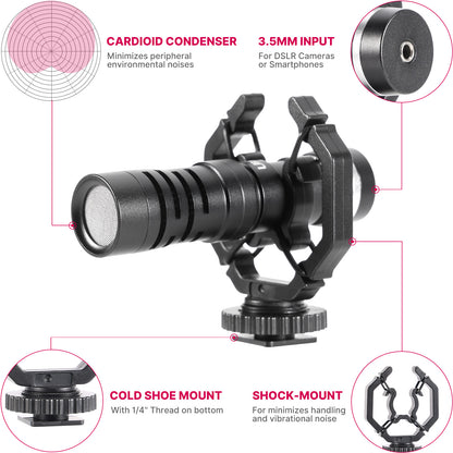 [CLEARANCE] Ulanzi 2810 Smartphone Vlog Kit Set (Gorilla Tripod, Microphone, Fill Light, Phone / Shock Mount, Windscreens) for Filmmaking Livestream Video Content