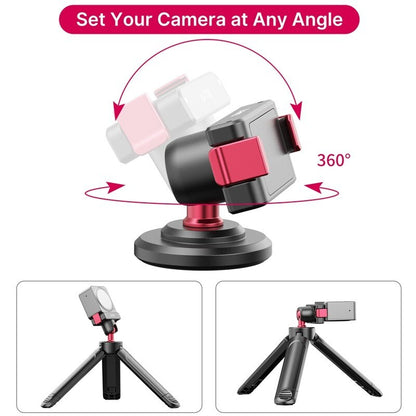 Ulanzi U-170 Magnetic Quick Release Small Head for DJI Osmo Action 2 Camera Adapter Mount with 360 Ballhead, 3M Adhesive