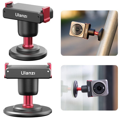 Ulanzi U-170 Magnetic Quick Release Small Head for DJI Osmo Action 2 Camera Adapter Mount with 360 Ballhead, 3M Adhesive