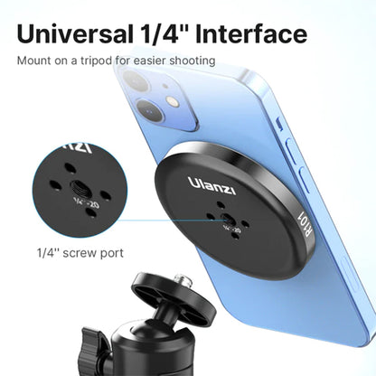 Ulanzi R101 Smartphone MagSafe Mount with 1/4" Screw Port Holder, 360 Degree Rotation Adjustment for Phone Tripods and Stands | 3004