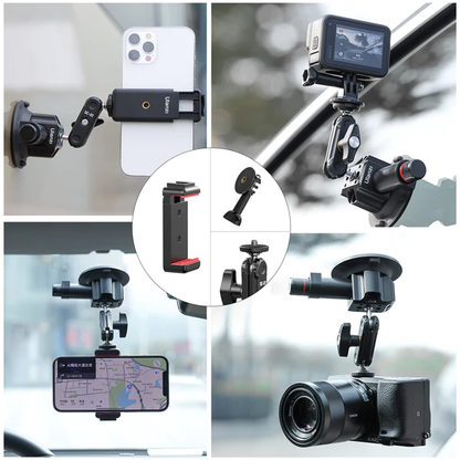 Ulanzi SC-01 3" Portable Suction Cup Mount with Strong Air Pump Vacuum Cup, 1Kg Load Capacity and 360 Degree Rotatable Ball Head | 3089