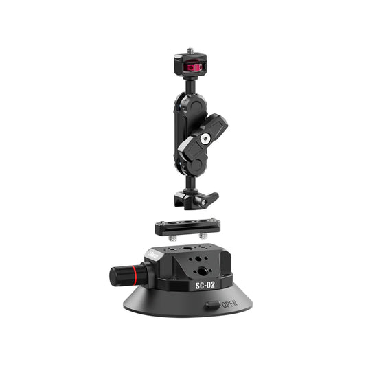 Ulanzi SC-02 4.5" Portable Suction Cup Mount with 3Kg Load Capacity, NATO Rail and 360 Degree Multi-Directional Adjustment Ball Head | 3090