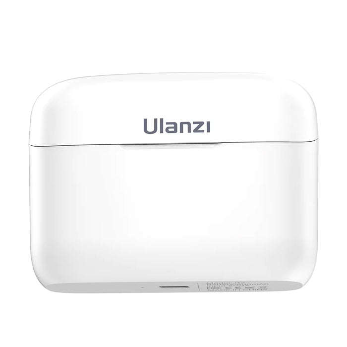 Ulanzi J12 Wireless 800mAh Lavalier Lapel Microphone System w/ USB-C / Lightning Connector with Charging Case, LED Indicators, 65ft Transmission Distance and Intelligent De-Noise Function Plug & Play for Mobile Devices (White) | 3096, 3097