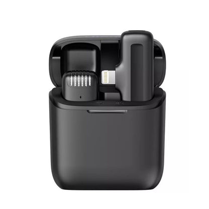[CLEARANCE] Ulanzi J11 Wireless Lavalier Lapel Microphone with Lightning / USB-C Connector, Charging Case, 65ft Transmission Distance Plug & Play for Mobile Devices (Black) | 3133