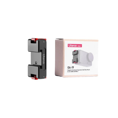 [CLEARANCE] Ulanzi OA-19 Magnetic Metal Extended Cold Shoe Mount for DJI Osmo Action 3 Sports Camera, External Microphone, Fill Light and Other Photography Equipment | 3272