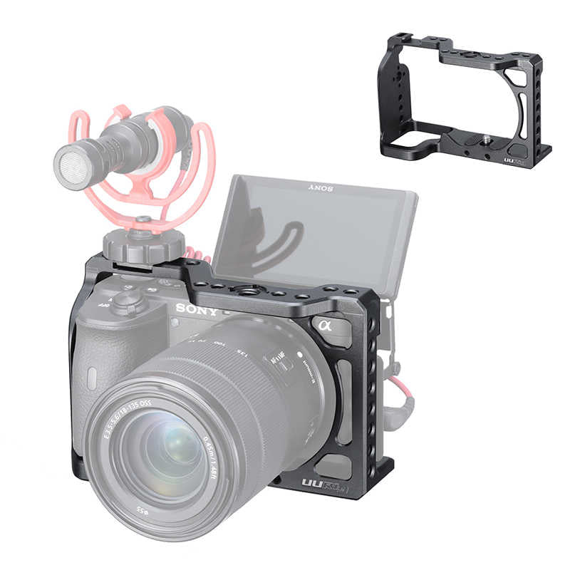 UURig by Ulanzi C-A6600 Camera Cage for Sony A6600 Vlog Housing Cage Handle Video Rig With Cold Shoe Mount 1/4'' 3/8''