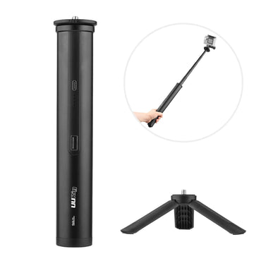 [CLEARANCE] UURig by Ulanzi TP-04 Selfie Stick Tripod for Cameras and Action Cams with 5000mAh 5V/2.1A Power Bank and GoPro Mount Adapter for Photography and Vlogging
