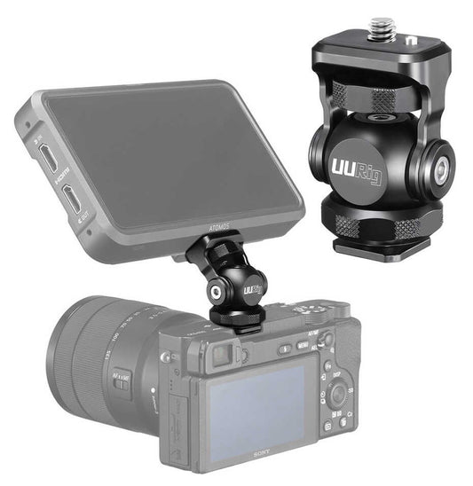 UURig by Ulanzi R015 Monitor Bracket Mini Ballhead With Cold Shoe Mount Gimbal Rig for Sony Canon Nikon DSLR Camera Accessories Smartphone