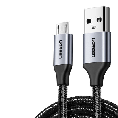 UGREEN USB 2.0 A Male to Micro USB Male Data Charging Cable 2.4A 480Mbps for Mobile Phones and Other Compatible Devices (2M) (Black)