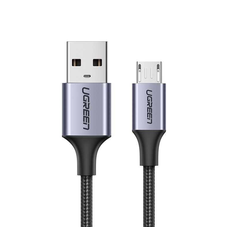 UGREEN USB 2.0 A Male to Micro USB Male Data Charging Cable 480Mbps for Mobile Phones and Other Compatible Devices (Black, White) (0.25M, 0.5M, 1M, 1.5M, 2M) |