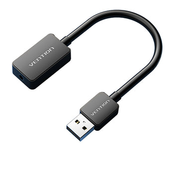 [CLEARANCE] VENTION USB A Male External Sound Card to 3.5mm Female AUX Audio Adapter for Laptop, PC, Console 0.15M | CDZ