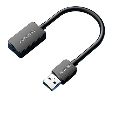 [CLEARANCE] VENTION USB A Male External Sound Card to 3.5mm Female AUX Audio Adapter for Laptop, PC, Console 0.15M | CDZ