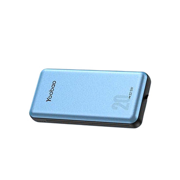 [CLEARANCE] Yoobao LC6 20000mAh Wireless Compact Powerbank PD20W Power Delivery with Built-in 22.5W Two-Way Quick Charge Type C and Lightning Cable (Blue)