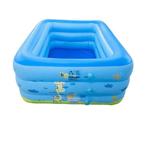 UCassa 180 x 140 x 55cm Inflatable Rectangular Swimming Pool 2ft Three Layer with Cute Animal Design for Kids and Adults for kids and Adults