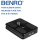 Benro PU-50 Slide-In Quick Release Plate for B-00 & B-0 Ballheads
