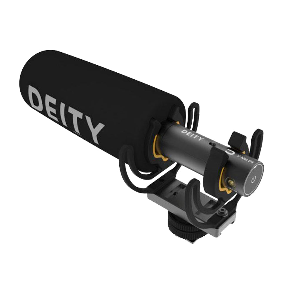Deity V-Mic D3 Super-Cardioid Directional Camera-Mount Shotgun Microphone with Rycote Shockmount and 3.5mm TRRS Coiled Cable
