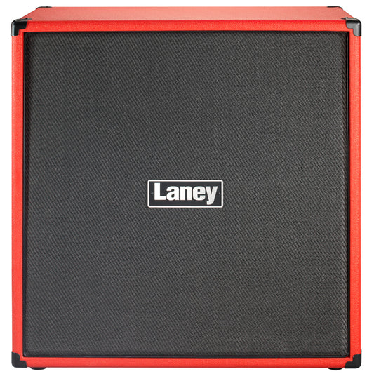 Laney LX412 200W Guitar Cabinet Amplifier with 4 x 12” Custom Drivers, Metal Corners and Ergonomic Grab Handles (Red)