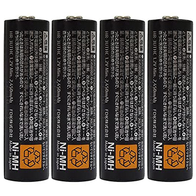 Fujitsu 1.2V 2450mAh NiMH Low Discharge Rechargeable | HR3UTHC Battery AA Pack of 4