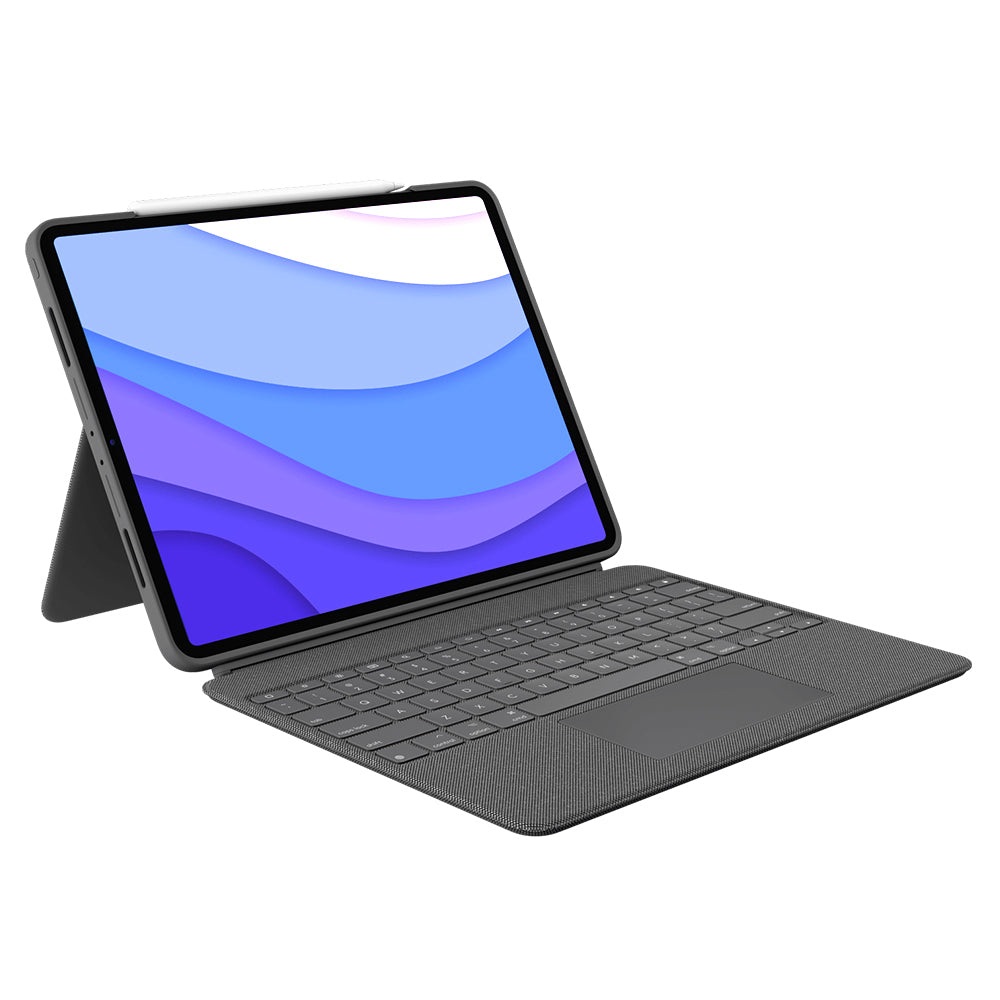 Logitech Combo Touch Detachable Backlit Keyboard Case with Trackpad and Smart Connector Technology for iPad Pro 12.9" (5th Gen - 2021) (OXFORD GRAY)