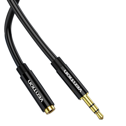 Vention TRS 3.5mm Female to TRS 3.5mm Male 1-Meter Gold Plated (BBZ) Audio Cable for PC, Laptops, Mobile Phones, Earphones, Speakers