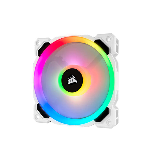 CORSAIR LL120 iCUE RGB 120mm Desktop System Unit PWM Cooling Fan with 1500 RPM Fan Speed, Hydraulic Motor and Lighting Loop for Desktop Computer (White) | CO-9050091-WW